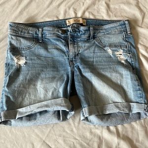 Distressed Jean shorts
